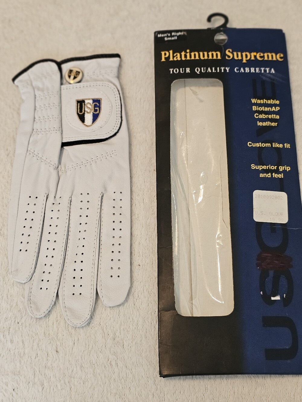 Men's White Golf Glove - Left Hand